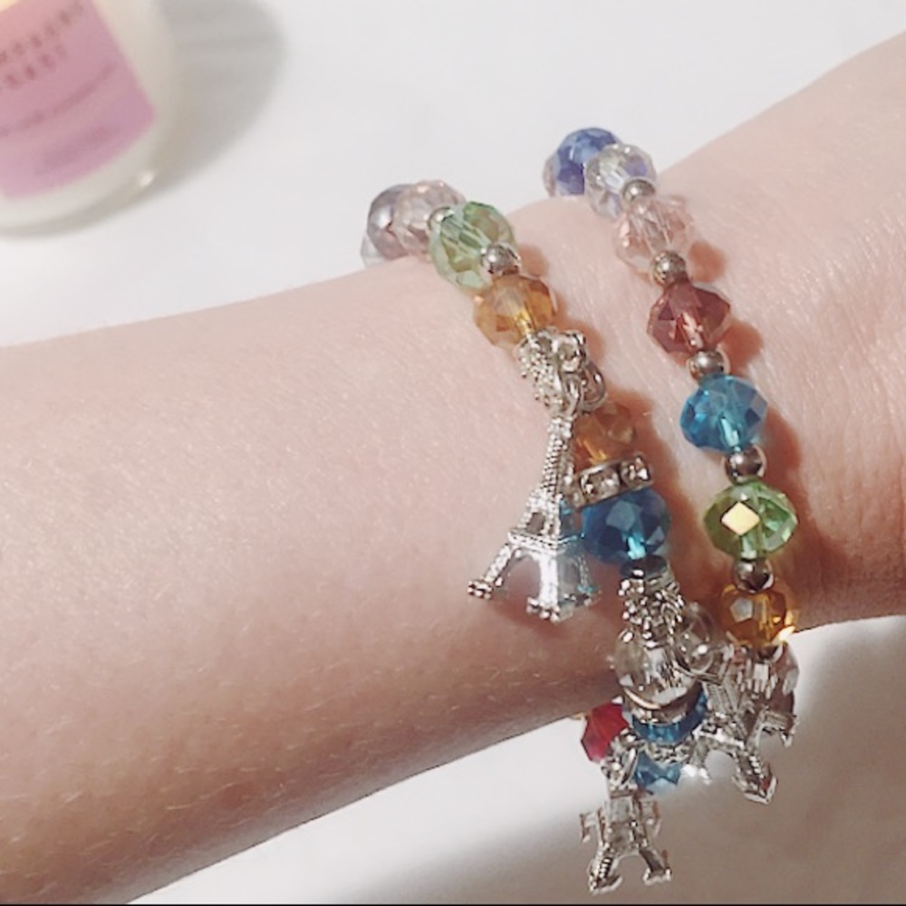 Paris Eiffel Tower Multi Charm Bracelet OS - Picture 1 of 4